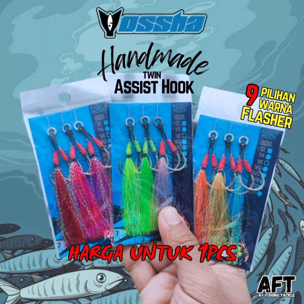 🔥🇲🇾Handmade Assist Hook🔥 By YOSSHA • Pike Hook • Micro Light Jigging Untuk Jig 5g – 60g •