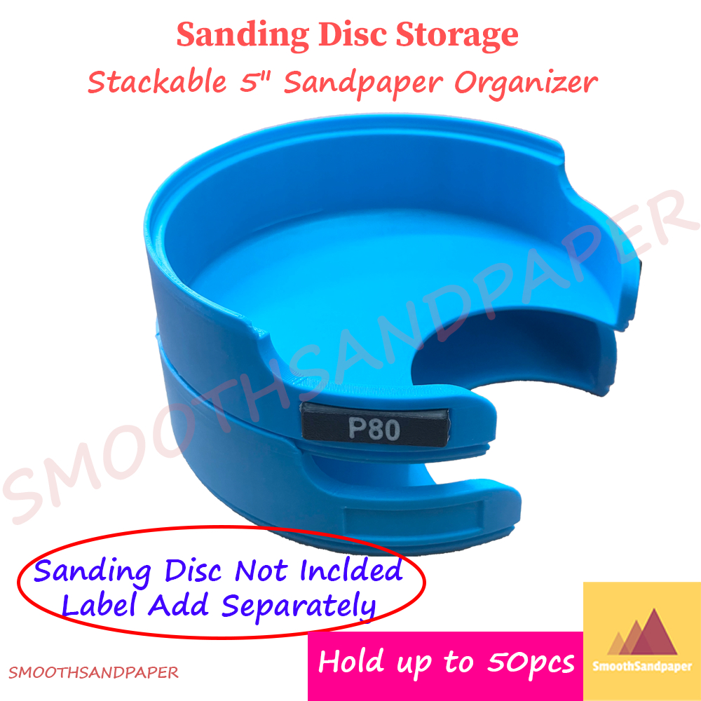 Grit Label for Sanding Disc Storage - Customizable Grit Stickers image 2