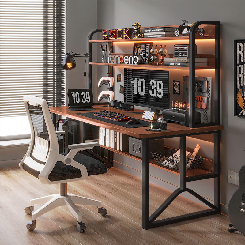 Computer Table Desktop Game Tables Student Study Table Desk Bookshelf Integrated Table Simple Modern Home