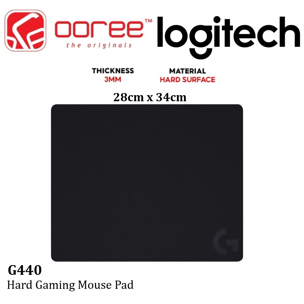 LOGITECH G440 / G640 / G740 GAMING MOUSE PAD WITH CLOTH / HARD SURFACE / NO SLIP BASE / RUBBER BASE 