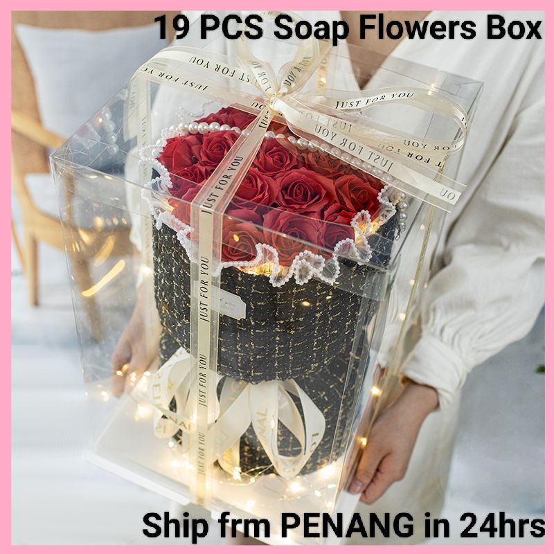 Valentine Flowers Rose Immortal Soap Flowers Bouquet Birthday Gift PENANG情人节香皂玫瑰花束生日礼女友朋友母亲节槟城现货