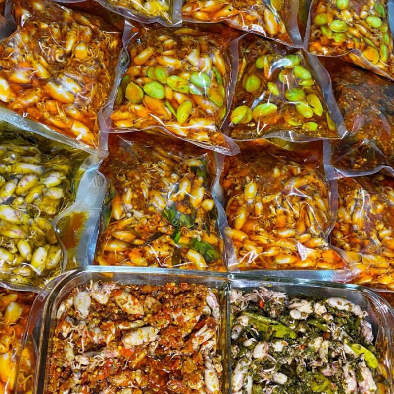 Sambal Cumi Combo 110g 4 Rasa Petai/Mercon/Daun Limau/Chili Hijau