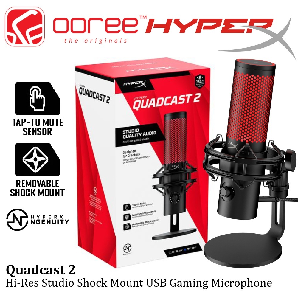 HYPER-X HYERPX QUADCAST 2 (872V1AA) / QUADCAST  2 S (9A273AA) WIRED USB CONDENSER GAMING MICROPHONE 