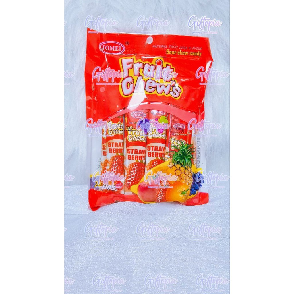 [READY STOCK] JOMEI FRUIT CHEW'S SOUR CHEW CANDY [24's x 1PACK] *Free Inflatable Air Bubble Wrap