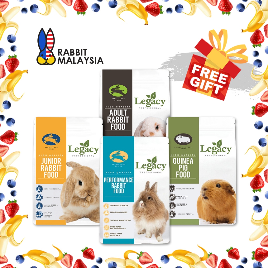 1.8KG LEGACY Professional Adult & Junior Rabbit Guinea Pig Chinchilla Food Pellets Makanan Arnab Dedak Arnab 成兔幼兔饲料