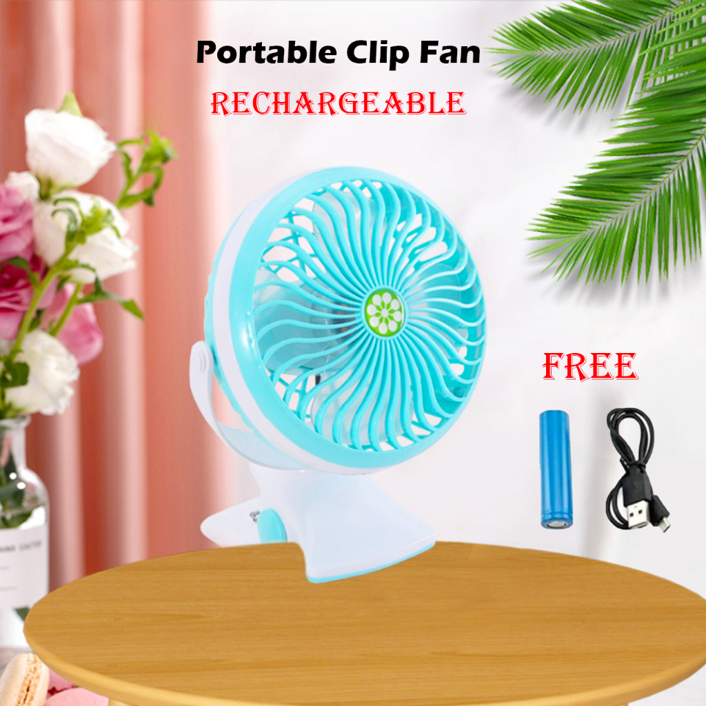 USB Rechargeable/Electric Portable Fan Strong Wind Camping Fan Kipas Angin Kuat USB Cas 迷你小型充电风扇