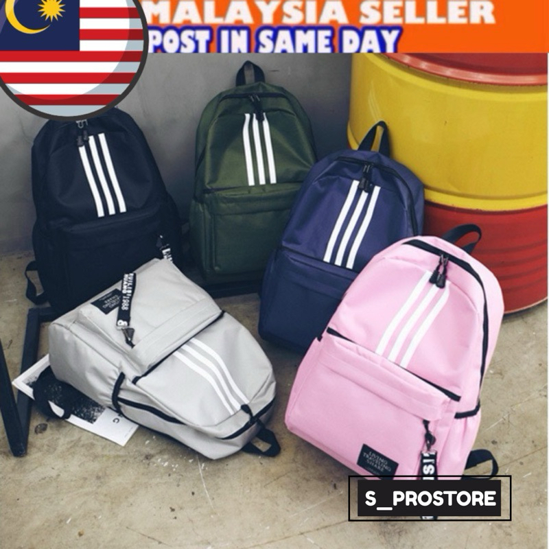 Ready Stock School Backpack Fashion Large Capacity Unisex Backpack Besar Stylish Casual Laptop Backpack High Quality