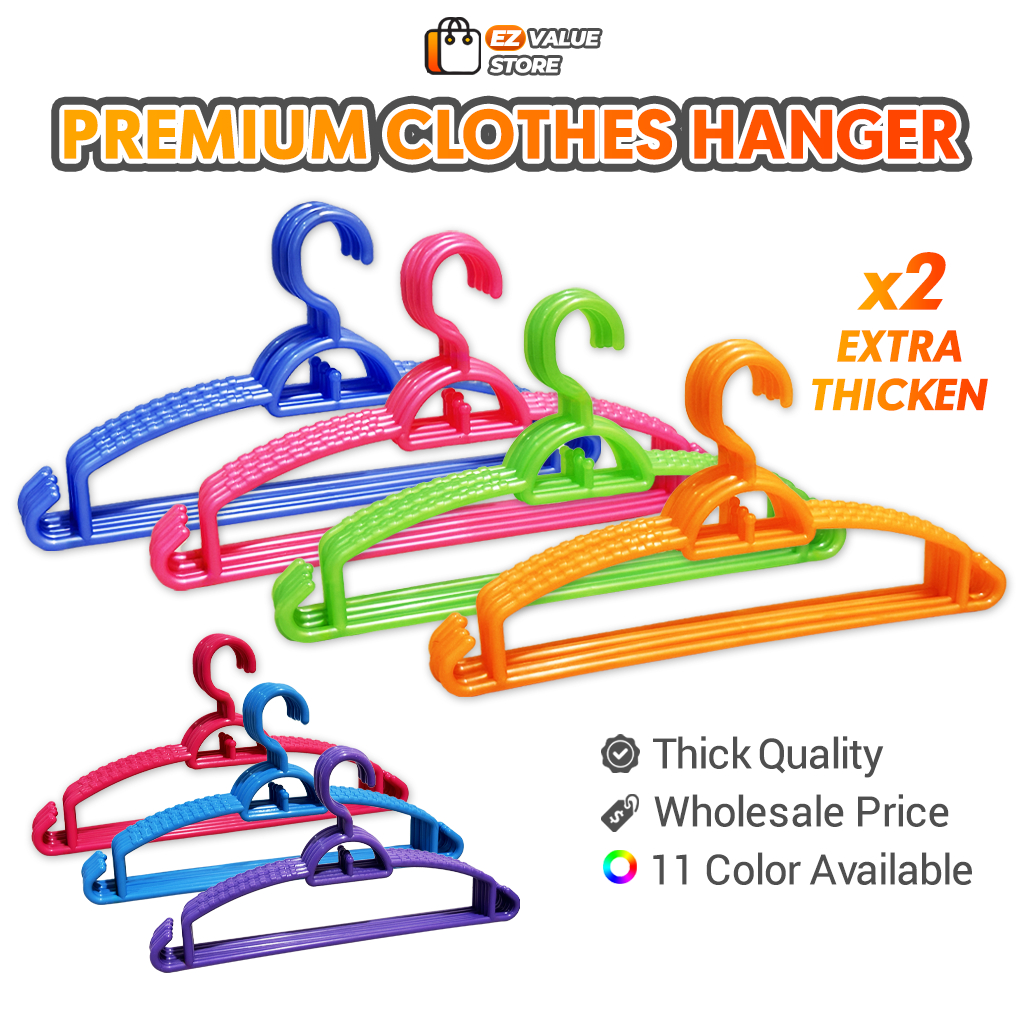 【 】 EZ Thicker Hanger Baju Hanger Tudung Clothes Hanger Hanger Baju Baby Cloth Hanger Penyangkut Baju