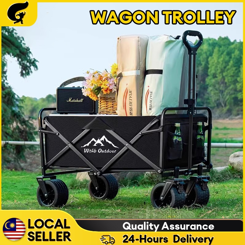 300L Outdoor Wagon Trolley Foldable Trolley Tool truck portable Shopping cart Camping trolley