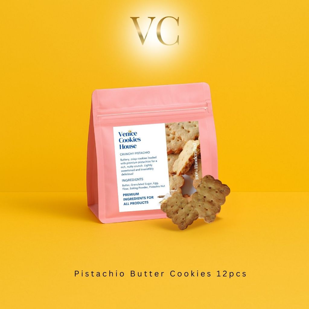 [PISTACHIO CHOICE] Crunchy Pistachio Butter Cookies 12pcs/bag (Individual pack)