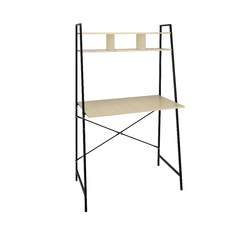 (READY STOCK ) Modern Computer Table Simple Writing Study Desk Book Shelf Multipurpose School Office Home meja belajar