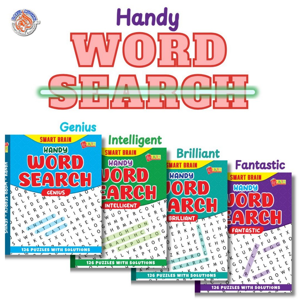 Word Search Book (Handy Word Search) - Busy Book - Books - Activity Book - Accent - Children - Buku - Bookstore - Kids