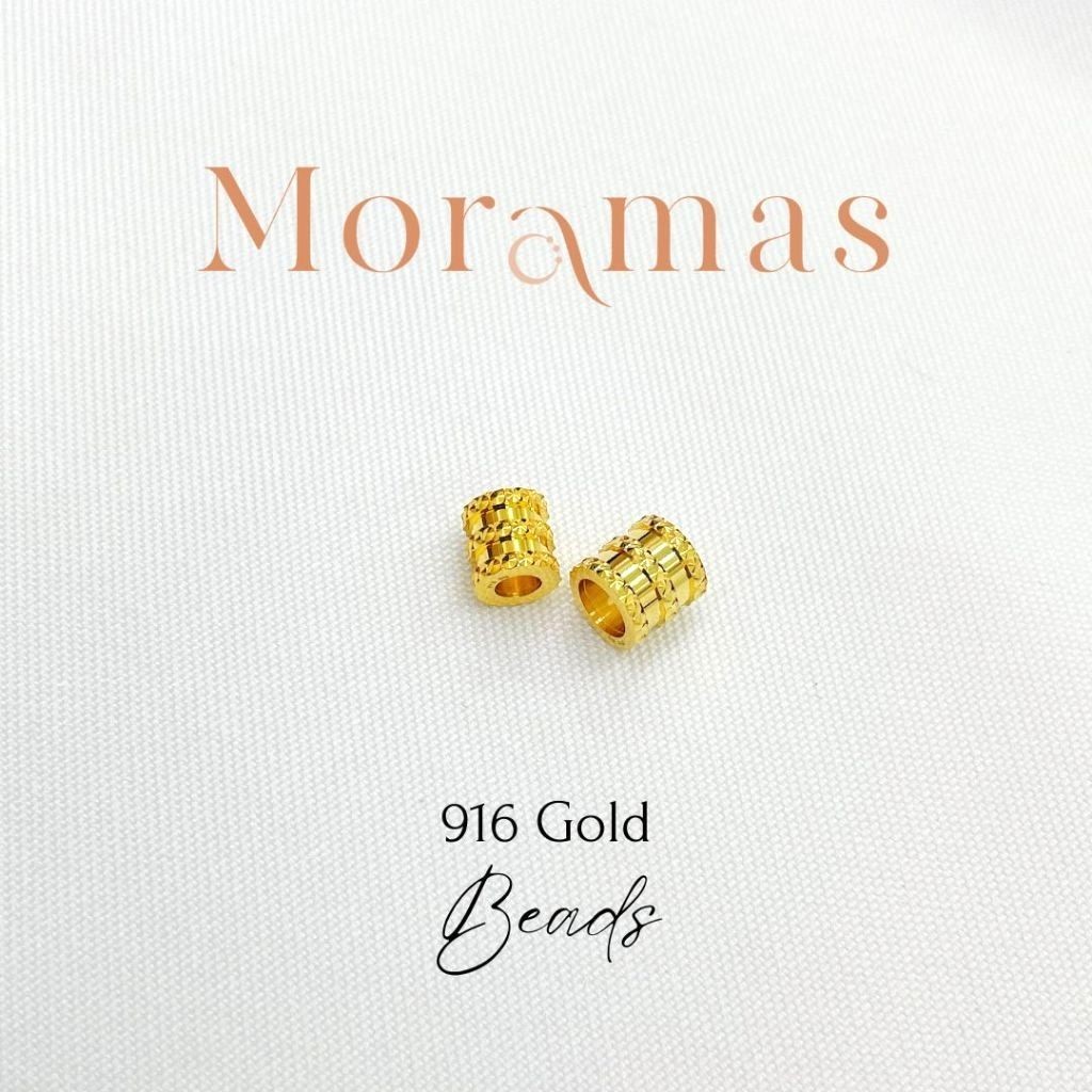 Moramas TUBE Beads 916 Gold/ Bead BAMBOO Emas 916/小蛮腰 916金 916 #Xiao Man Yao #Small Waist