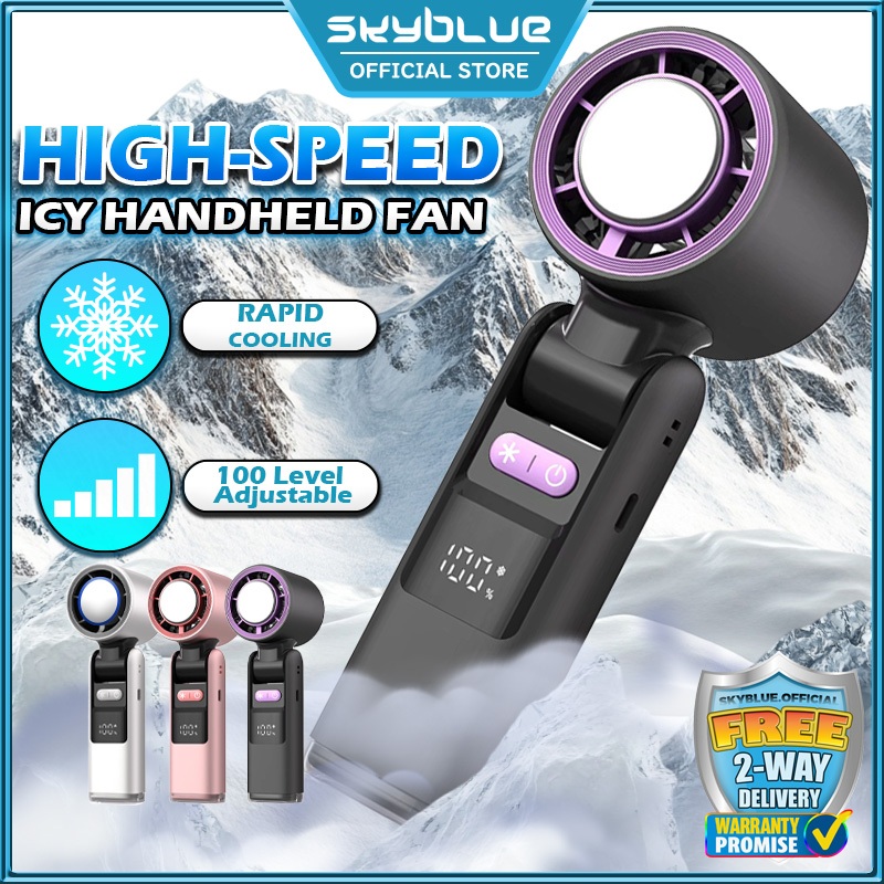 Skyblue Rechargeable Cooling Kipas Mini Bateri Tahan Lama With Portable Handheld Fan Cooler For Student Tangan Hand 风扇風扇