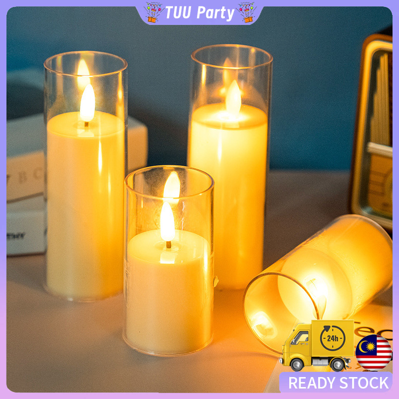Swing Electric Candle Small Battery Powered Smokeless Flameless LED Light for Indoor Outdoor Decor