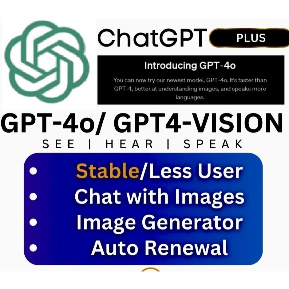 [ FAST 24/7 ] ChatGPT Plus Premium | Turbo GPT-4 4o Vision