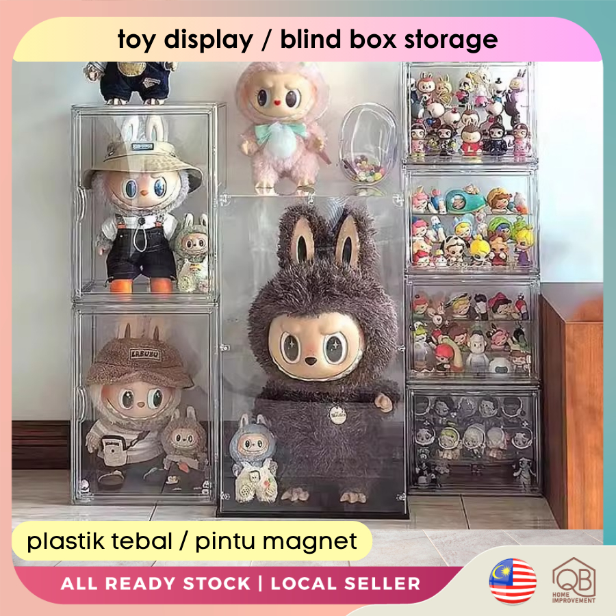 Full Transparent Acrylic Display Box Storage Box Display Rack Gundam Labubu Display Box Collection Box for Figure 手办展示盒