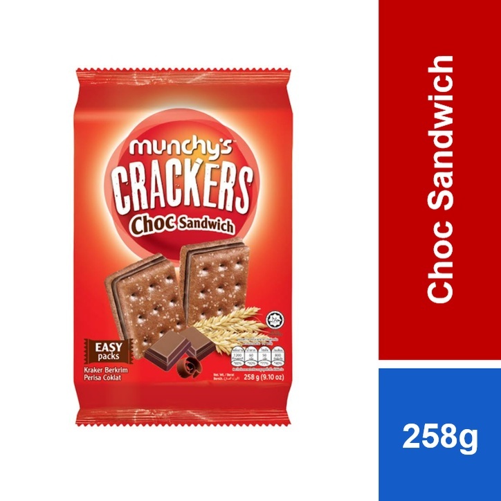 [East Malaysia] Munchy's Crackers Choc Sandwich Chocolate Cream 258g