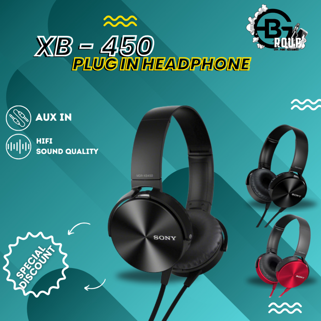 Sony MDR-XB450AP EXTRA BASS Stereo Headphone headset XB 450 XB450