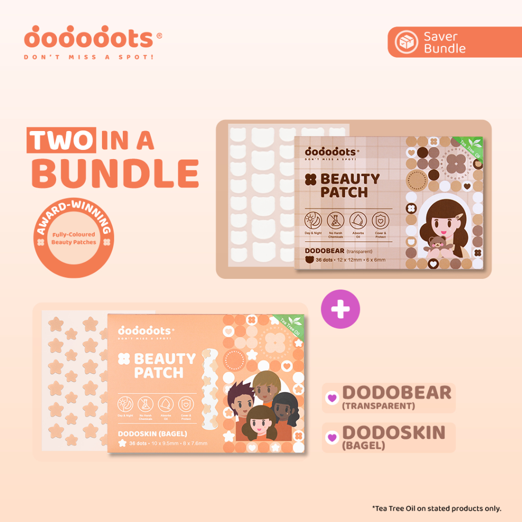 Dododots | Dodobear + Bagel Bundle | Cute Pimple Acne Patch | 痘痘贴 | Penampal Jerawat | Face Sticker