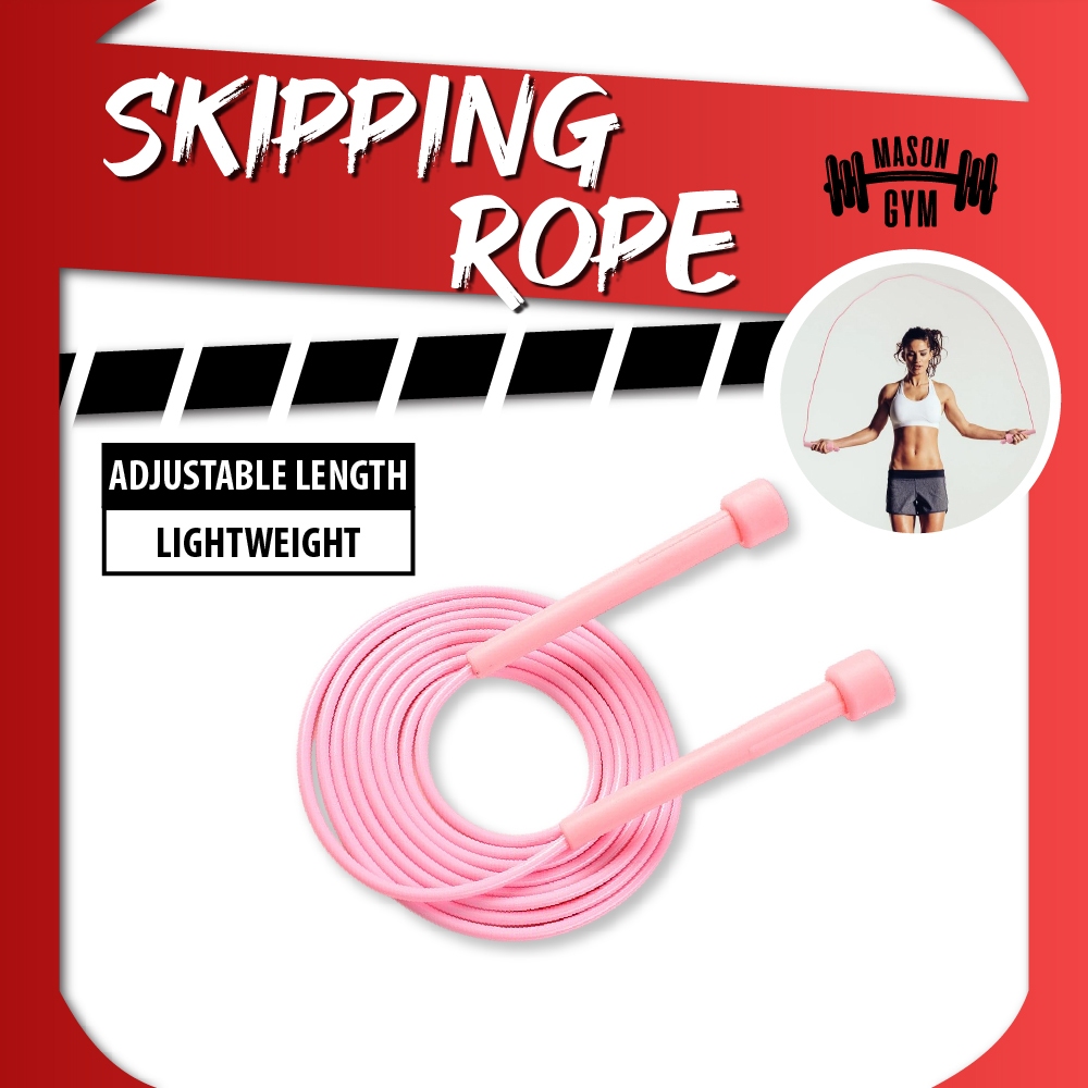 Skipping Rope Adjustable Lompat Tali Skipping Nylon Rope Jump Rope Speed Rope Fitness Gym Tali Lompat 跳绳 MasonGym™