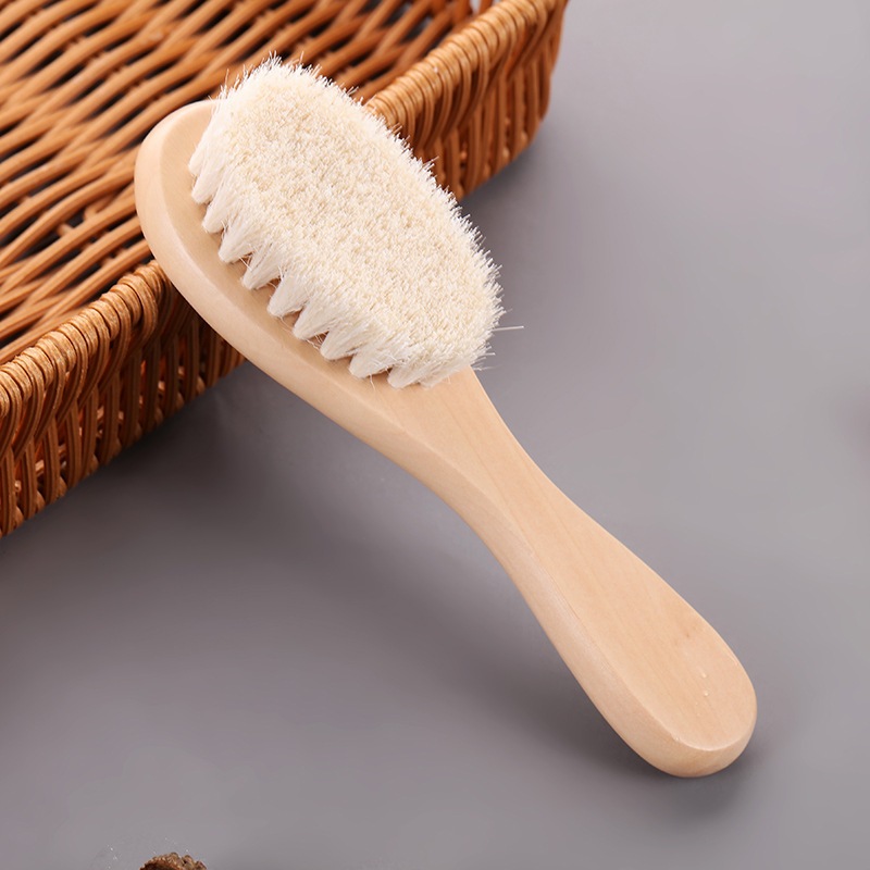 Wooden Handle Brush Baby Hairbrush Newborn Hair Brush Infant Comb