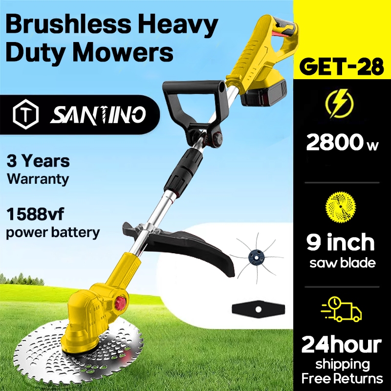 SANTINO Mesin Rumput Bateri Heavy Duty Cordless Lawn Mover Grass Cutter Machine Mesin Potong Rumput Battery 割草機 除草机
