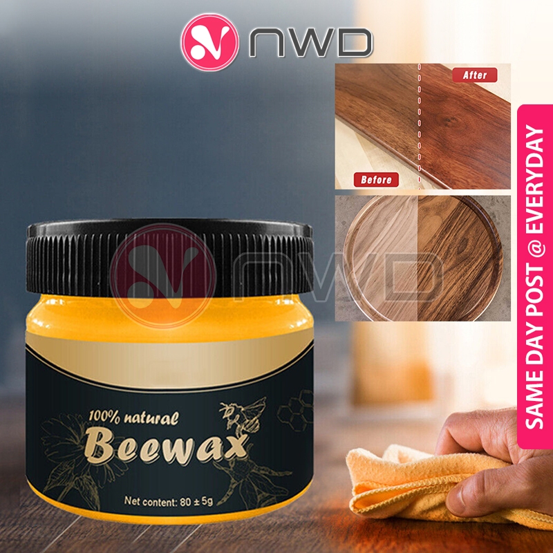 《 》 Natural Beeswax Wood Polish Seasoning Wax Wooden Furniture Cabinet Cleaner Care Kayu Kilat 蜂蜡