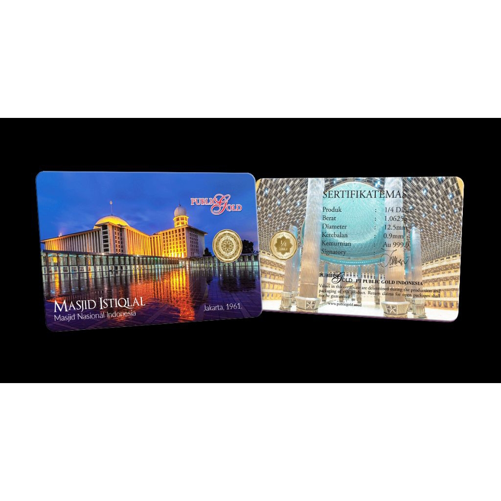 [ PUBLIC GOLD INDONESIA ] Public Gold PG Gold Bar 1/4 Dinar&hellip;