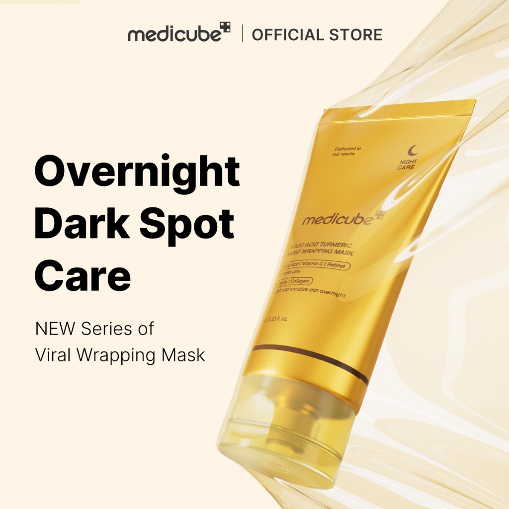 [medicube official] Kojic Acid Turmeric Wrapping Mask (+gift) | tompok gelap | hiperpigmentas
