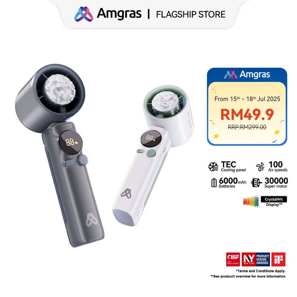 Amgras MetaHeld Fan Pro Portable Turbo Fan High Speed kipas mini fan cooler 100 Level Adjustment LED Display 20H 6000mAh