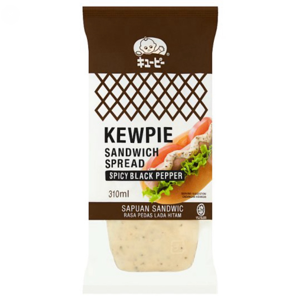 KEWPIE SANDWICH SPREAD D SPICY BLACK PEPPER 310ML