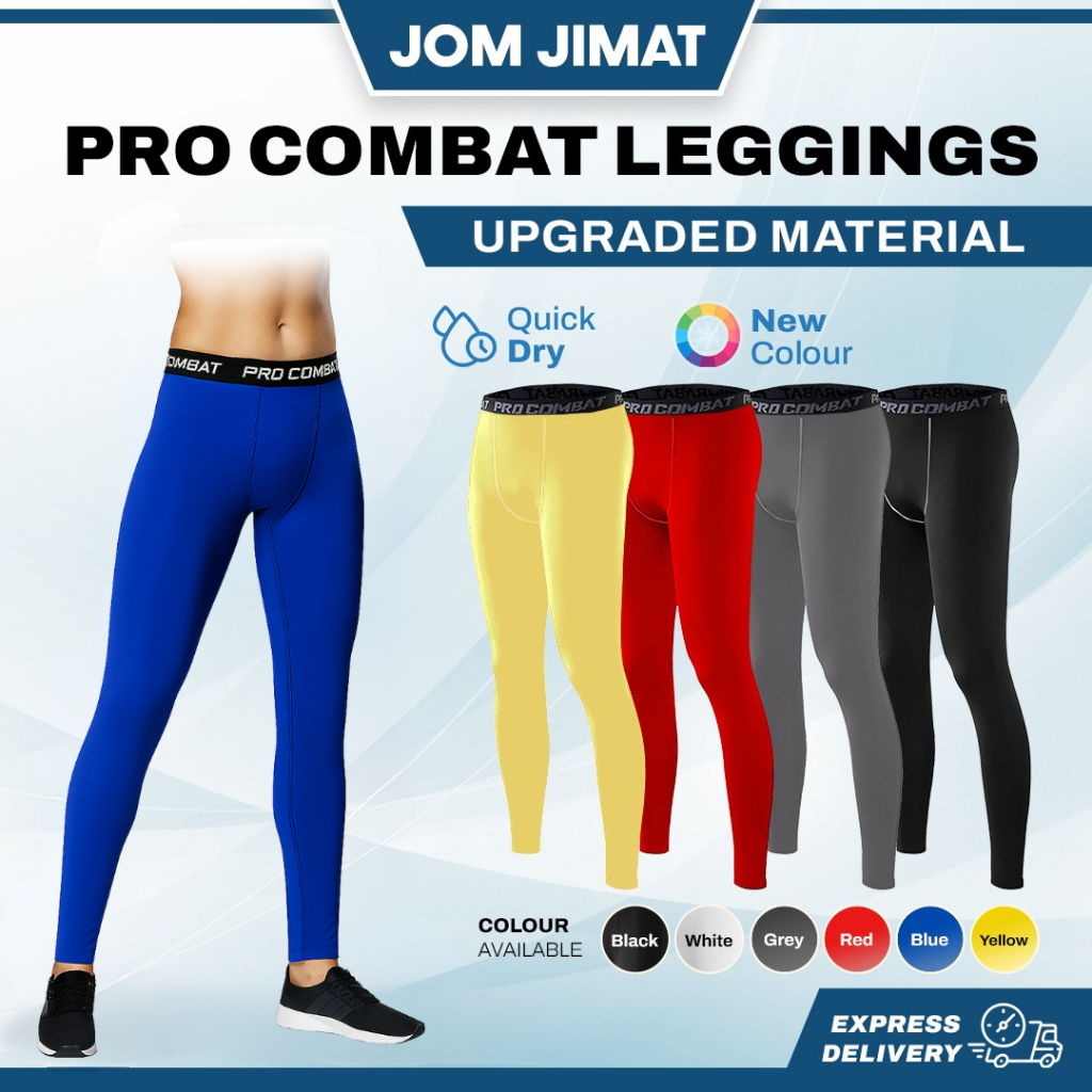 PRO COMBAT Seluat Tight Lelaki Leggings Tight Pants Compression Pants Adult Quick Dry Slim Fit