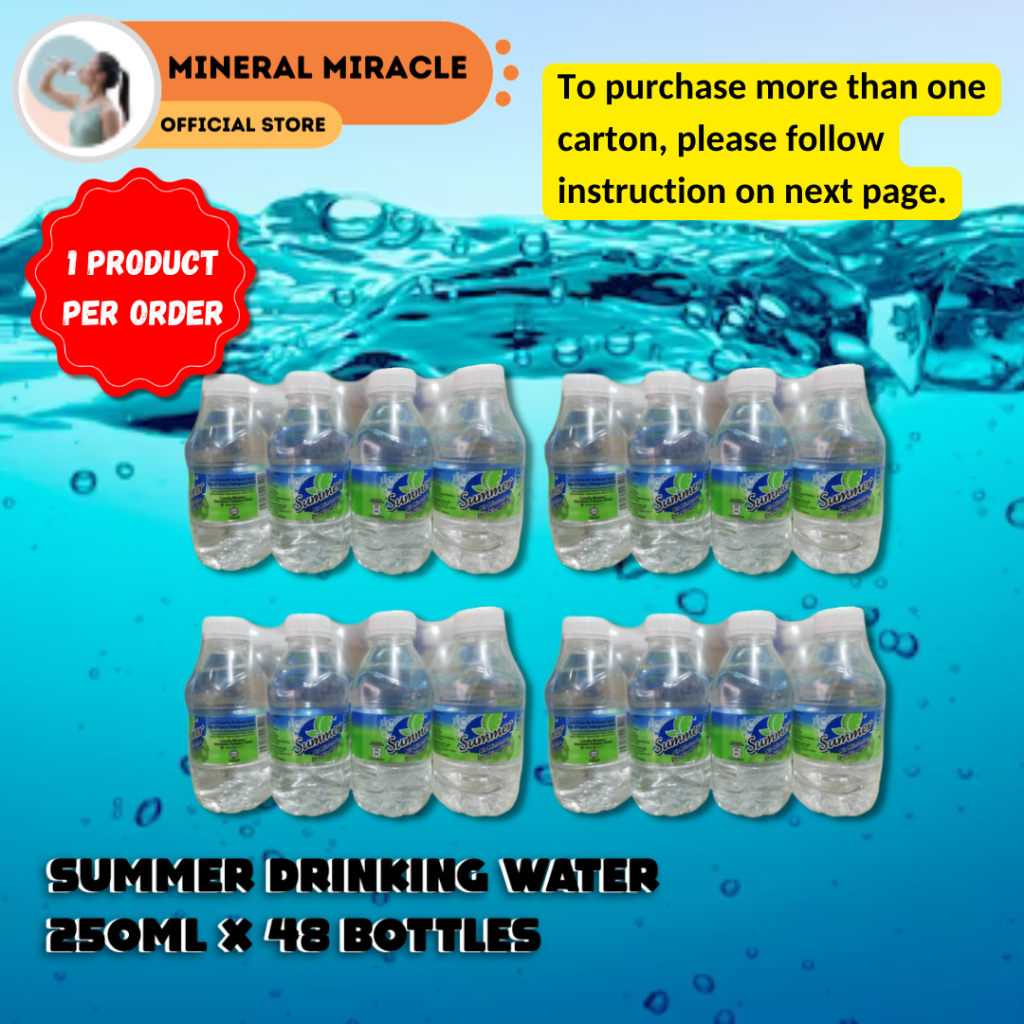 SUMMER Drinking Water (4 PACKS 250ml x 12 Bottles)