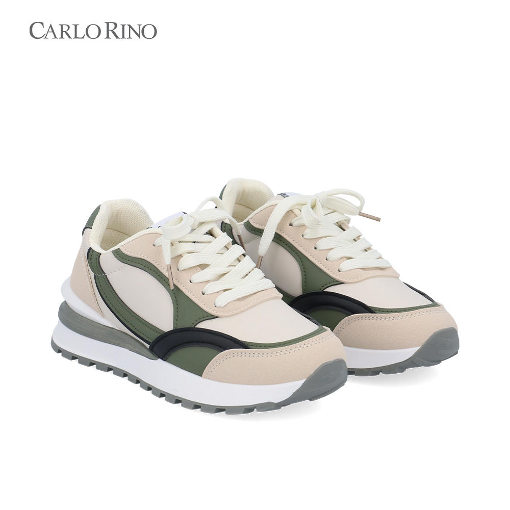 Carlo Rino CR Aura Sneakers Dark Green, Kasut Sneaker Wanita - Everyday Footwear