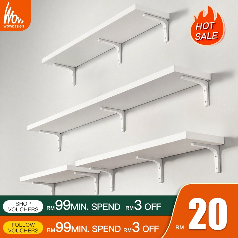 Wall Hanging Shelf Floating Wall Shelf Wall Mounted Rack 40/60/80/100CM Rak Hiasan Dinding Living Room Decoration