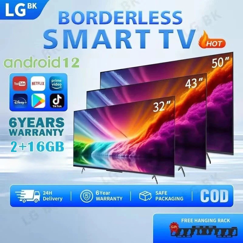 LGBK Smart TV Murah Android TV Pintar 智能电视机 FHD 32/43/50/55/65 inci 4K UHD LED Televisyen WIFI Youtube Netflix HDMI
