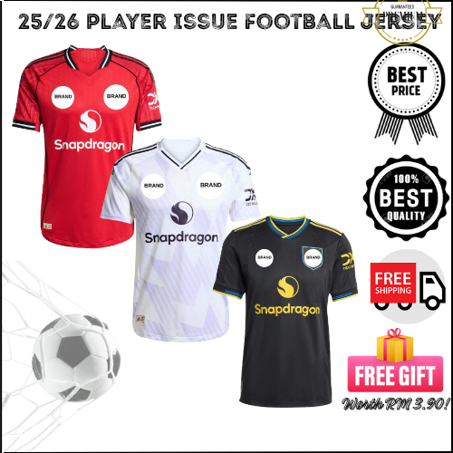 (Top Grade)Man U_Home Away 3rd Kit Player Fan Issue Football Jersey Kit 2025/26 Jersey Murah Bola_MU