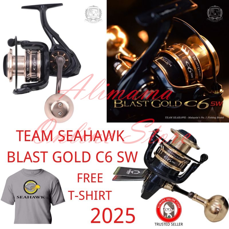 MESIN PANCING TEAM SEAHAWK BLAST GOLD C6 SW SPINNING SALTWATER FISHING REEL