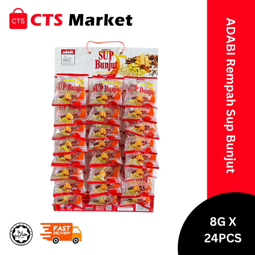 ADABI Sup Bunjut 8g x24Pcs (1 Papan) /Sup Bunjut Adabi /Papan / Sup Bunjut