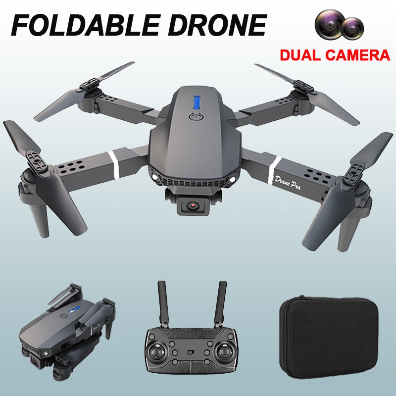 E88 PRO DRONE with Camera 4K HD Dual Camera Remote Control High-altitude Video Recording Portable Four-axis Drone