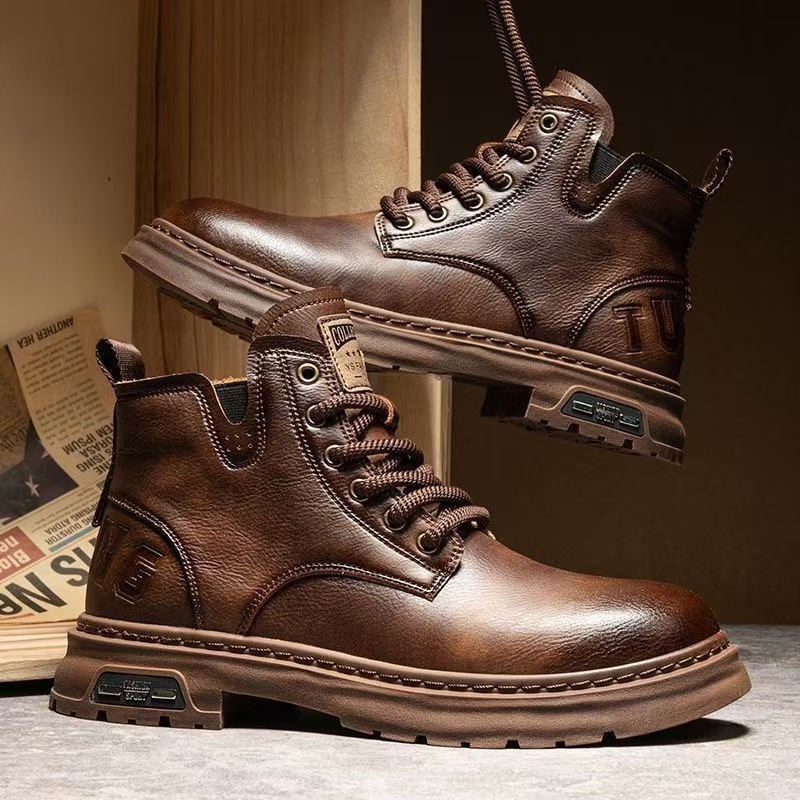 【Malaysia Ready Stok】Martin Boots for Men Non-slip Tooling Boots High-top Casual Shoes