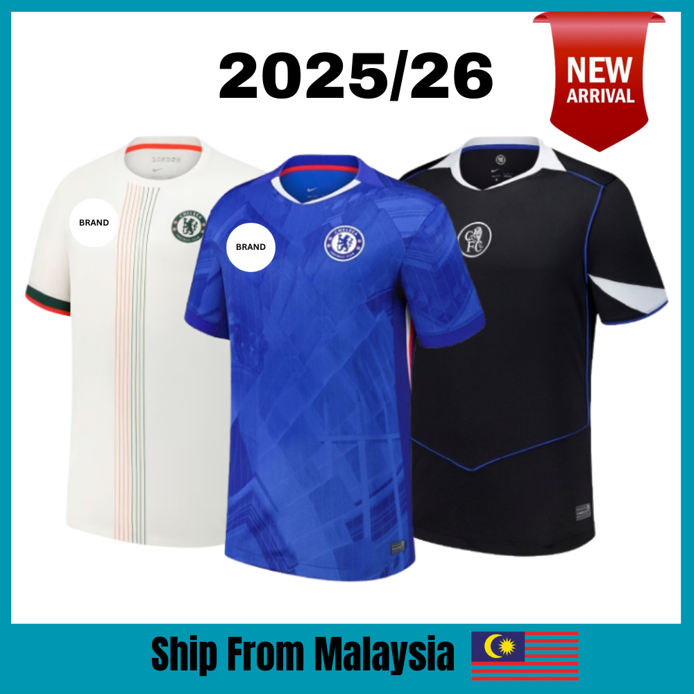 (S-4XL) Chelsea Home Away 3rd Third Kit Football Jersey Kit Shirt Soccer Jersey 24/25 & 25/26 Murah Jersey Jersi Bola