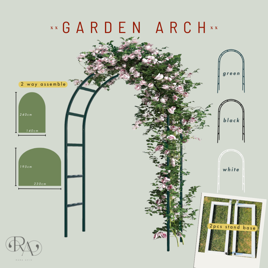 Iron Arch Wedding Wrought Party Garden Vine Gerbang Besi Perkahwinan Bridal Decor Prop 95" Flower Stand Pergola Outdoor