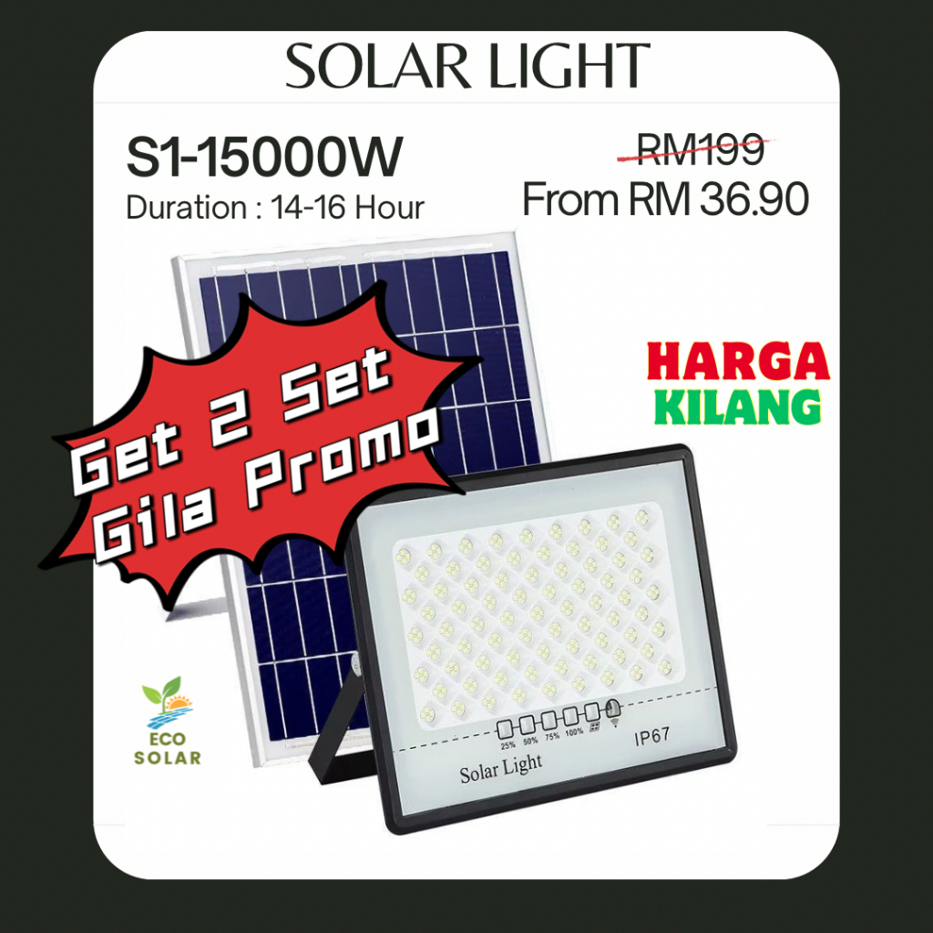 S1-15000W Lampu Solar Light Outdoor Lightning Solar Lamp Street Light 10 year warranty Garden Waterproof Lighting