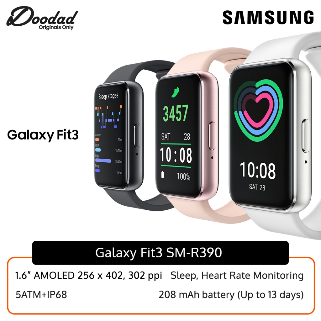 Samsung Galaxy Fit3 SM-R390 Smart Watch | Original New MY Set | 1 Year Warranty