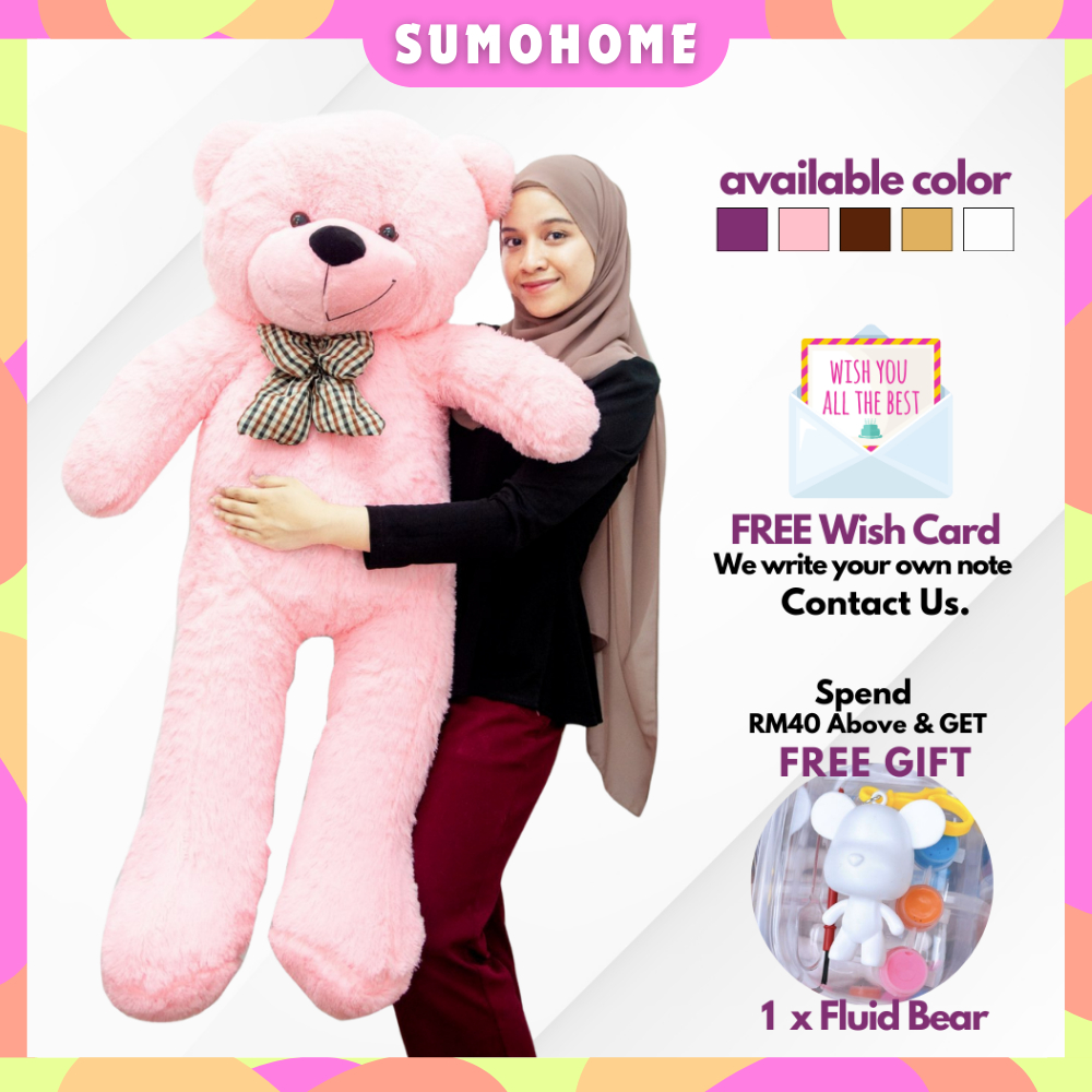 [SH] 140cm Teddy Bear Besar Anak Patung Beruang Besar Plushie Toys Bear Besar For Surprise Delivery Birthday Gift