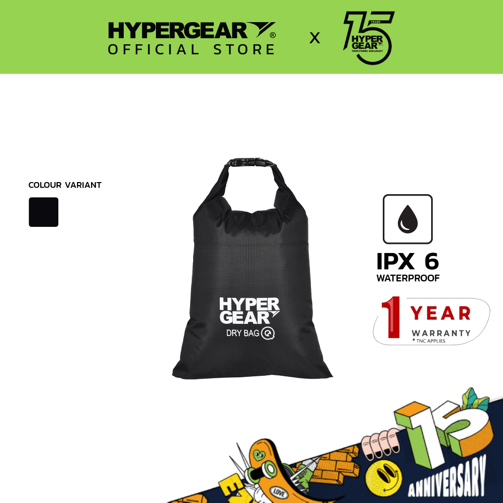 Hypergear Dry Bag Q Washable Lightweight Travel Organiser Easy Access (2L)