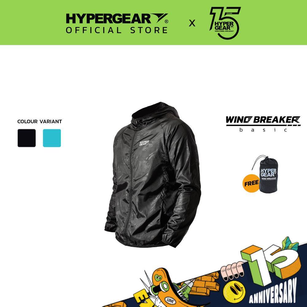 Hypergear Lightweight Water-Resistant Breathable Windbreaker Basic