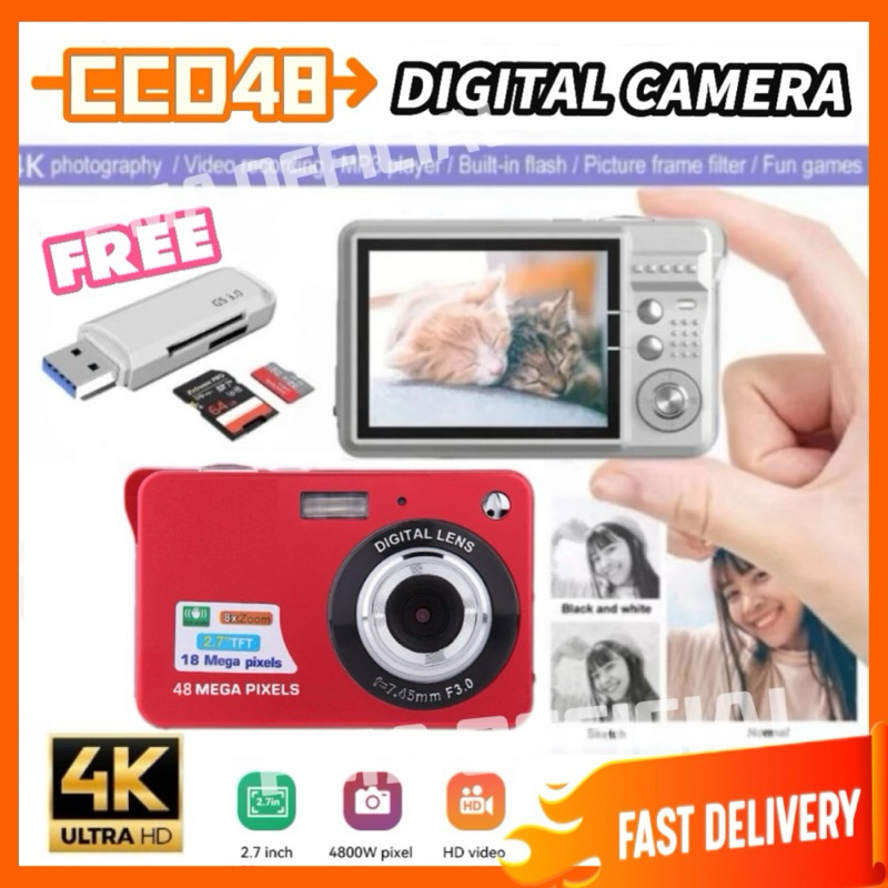 FastdeliveryDigital Camera HD CCD 1080P High Pixel Entry Level Vintage Student Party Digital Camera CCD CCDr